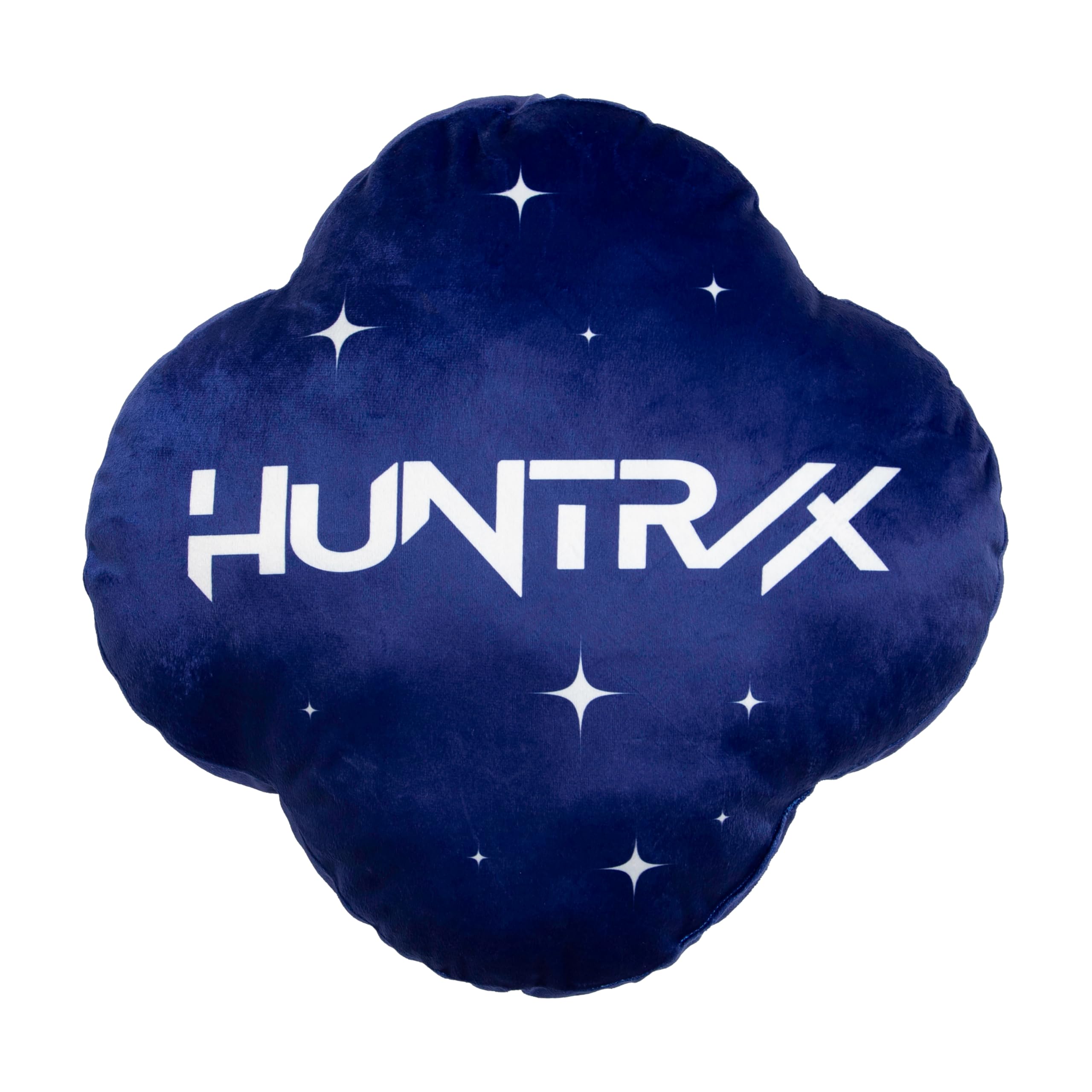 Cuscino sagomato con licenza ufficiale K-Pop Demon Hunters | Design Huntrix lampeggiante | Emblema che si illumina al buio | Perfetto per l'arredamento della camera da letto o del soggiorno 40 x 40 cm