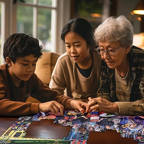 Miniatura 5 de White Mountain Rompecabezas del cielo del rock and roll para adultos, 1000 piezas, divertido rompecabezas de música para la familia