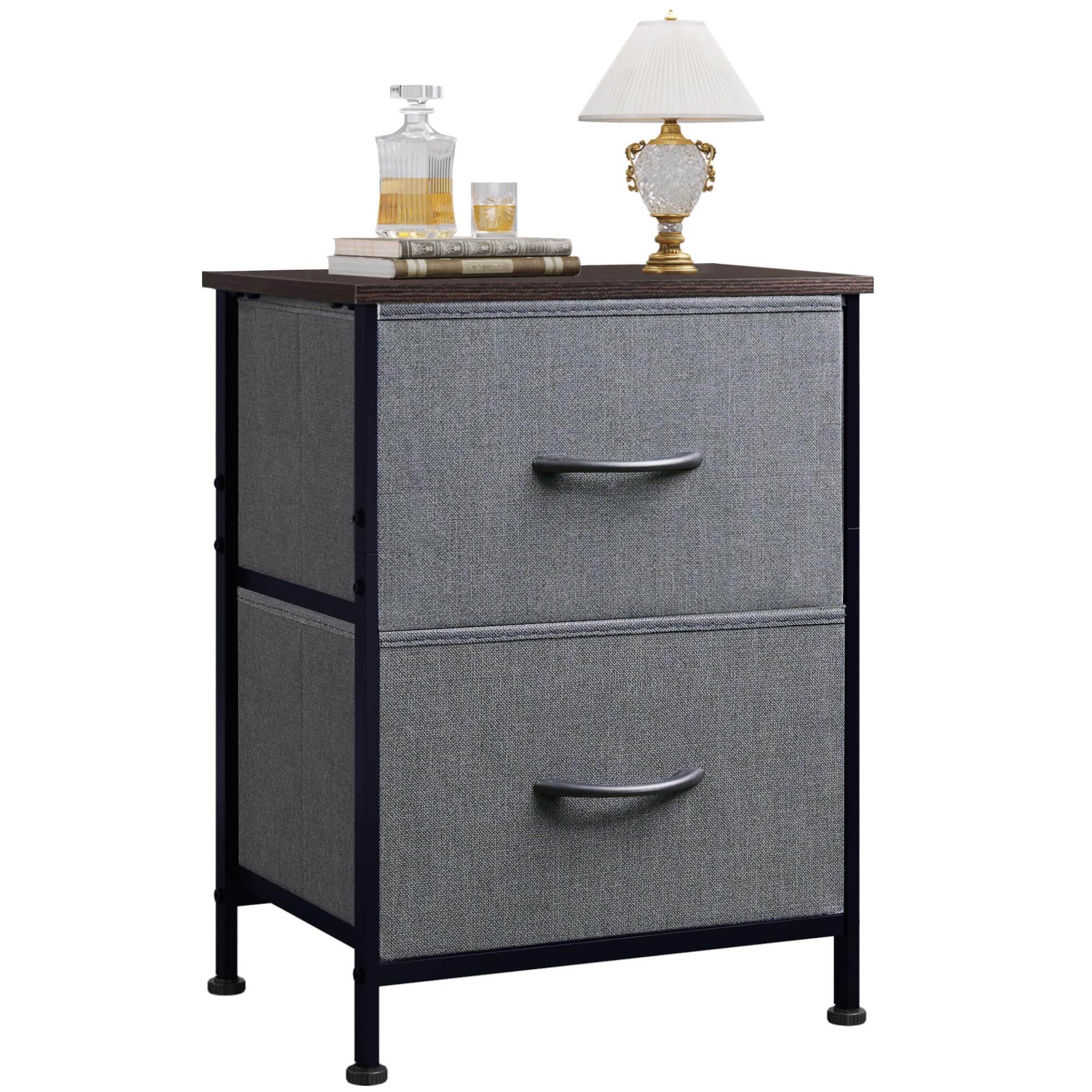 WLIVE 2 Drawer Nightstands Storage Organizer Unit For Bedroom, Nursery, Closet, Entryway