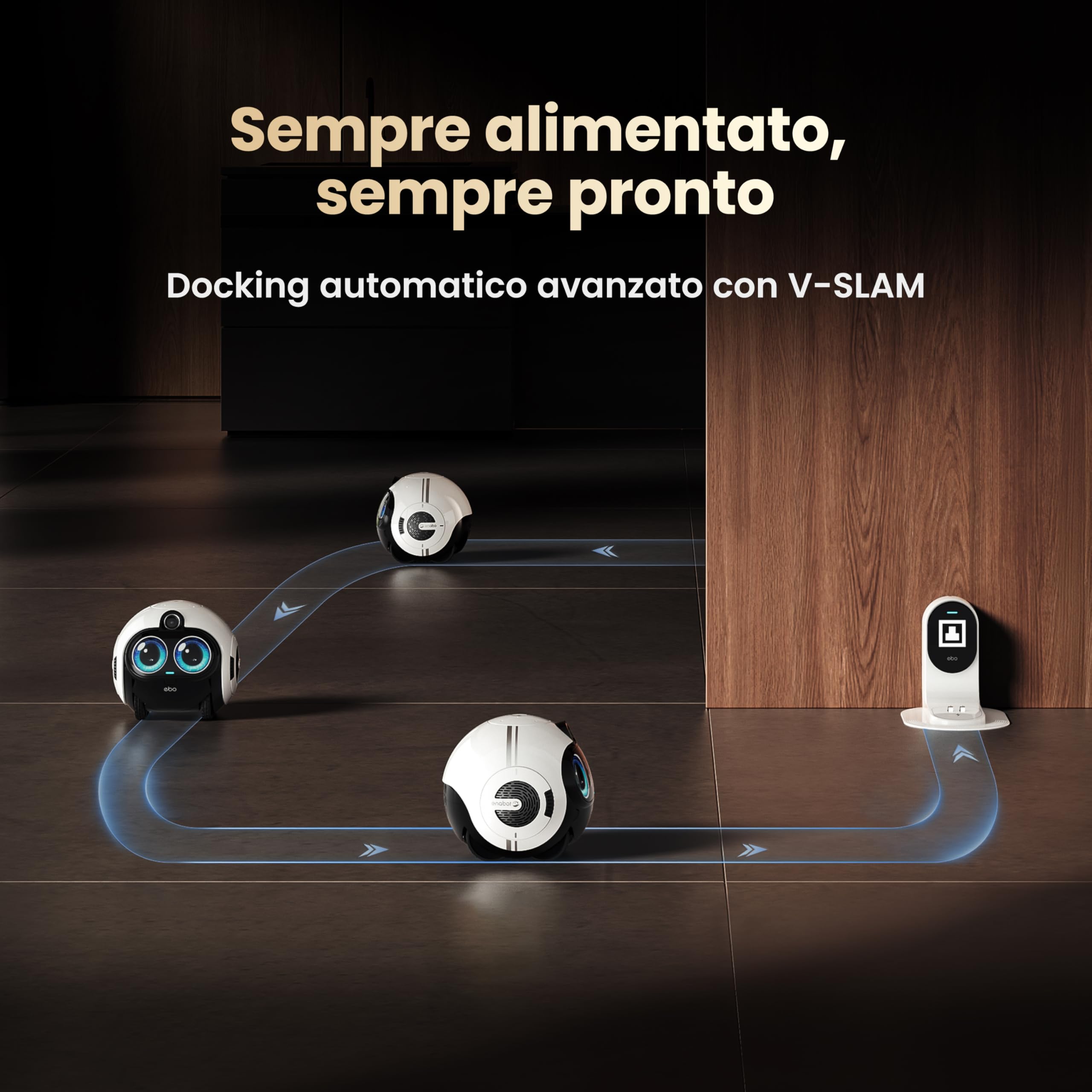 Enabot EBO Max FamilyBot – Robot Telecamera AI Multimodale con Interazione Personalizzata, Videochiamata e Memoria Adattiva – per Famiglia e Animali