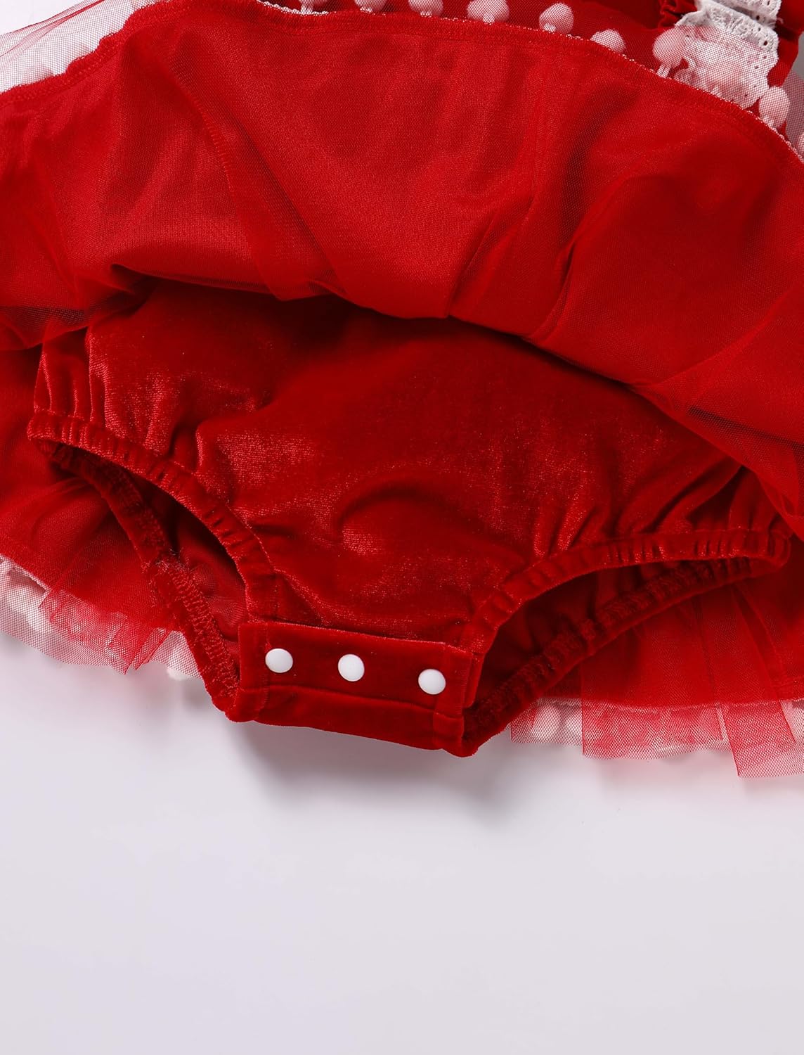 IDOPIP Baby Girls Velvet Dress Ruffle Lace Romper Tutu Dress Christmas Birthday Outfits Infant Princess Party Pageant Dresses - Image 6
