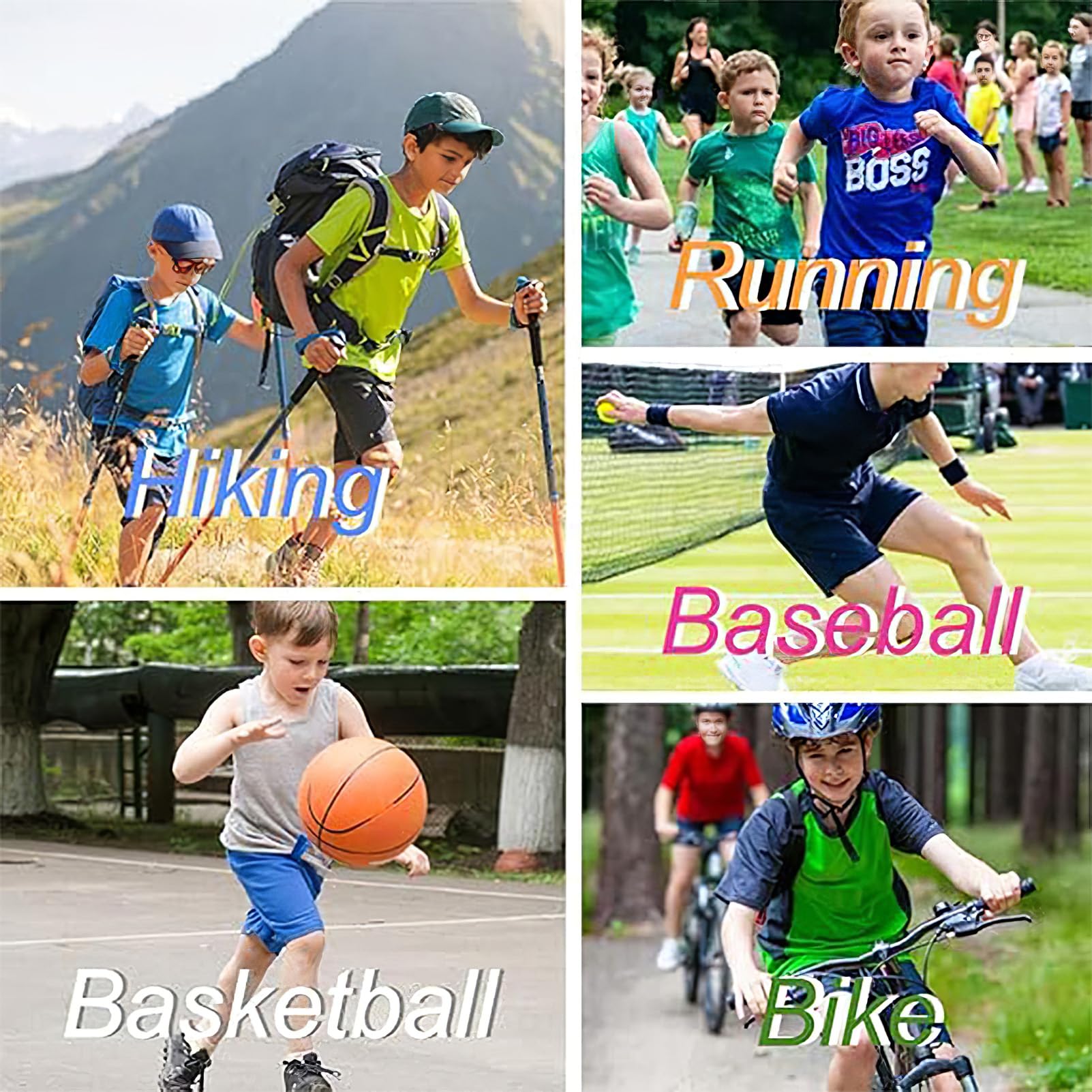 Garçons Lot de 2 Shorts de Sport Séchage Rapide Shorts de Running avec Poches Zippées et Bande Réfléchissante pour 4-13 Ans