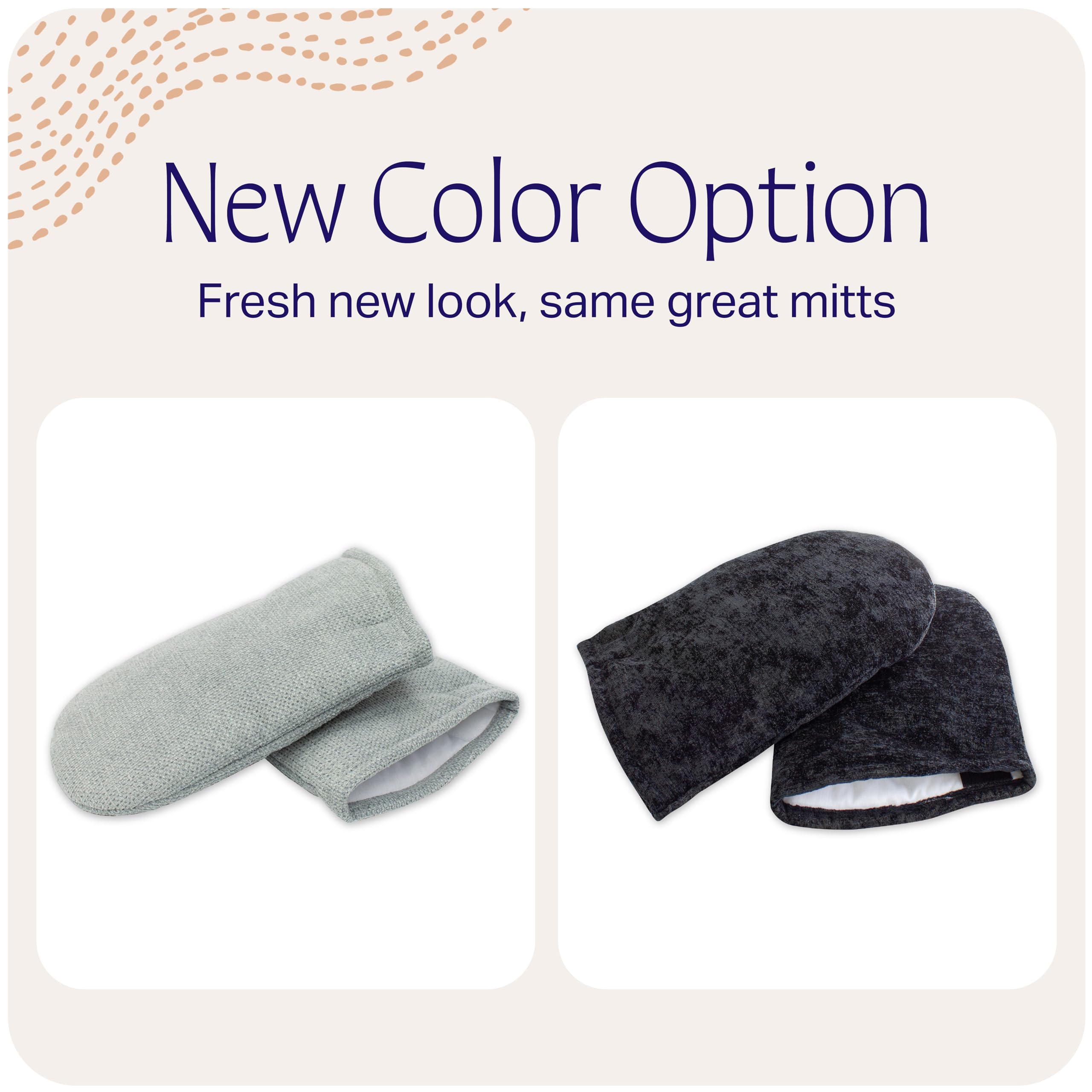 Therabath Insulated Mitts for Paraffin Wax Bath, for Skin Therapy, for Home and Spa, Made in The USA, 1 Pair (Black)