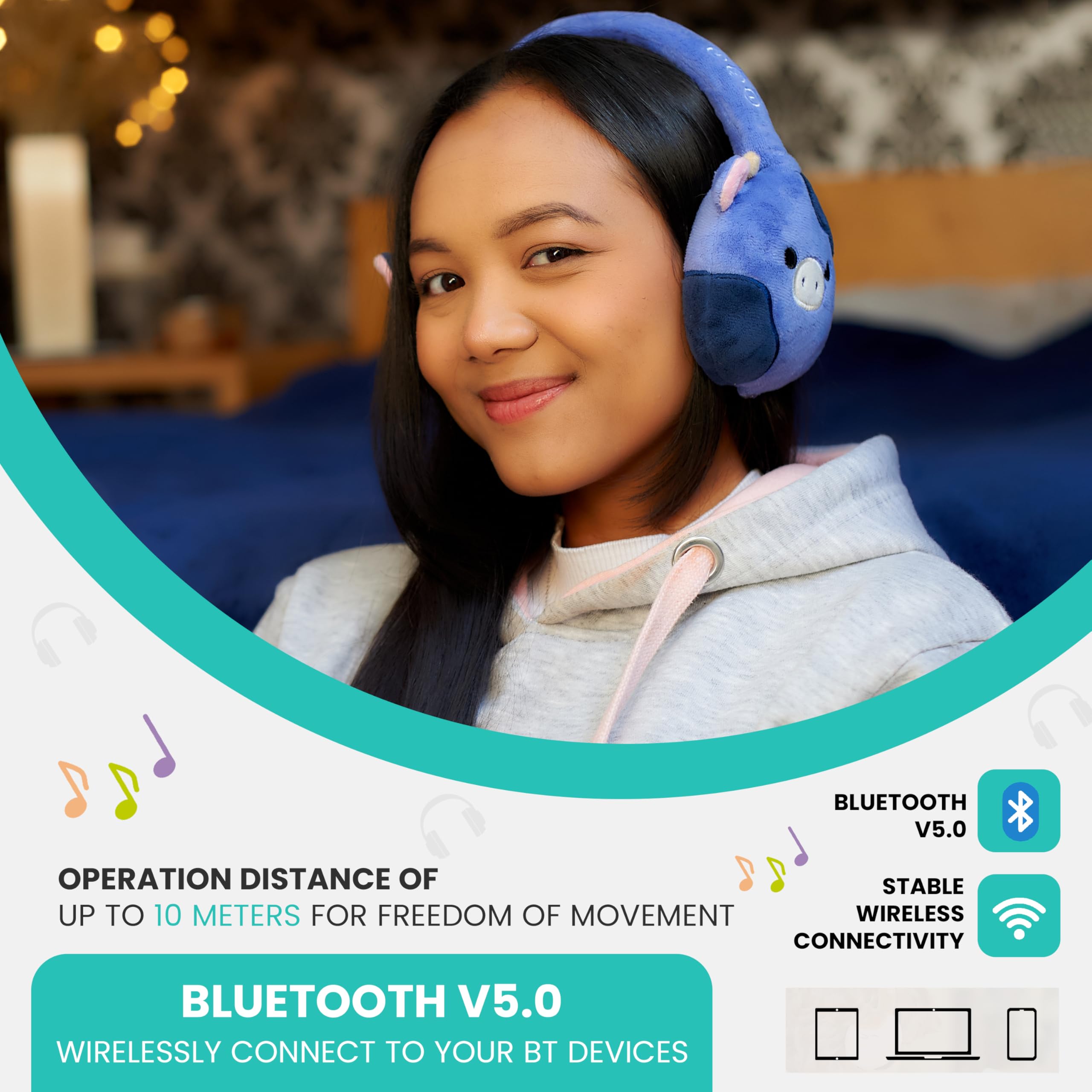 Squismallows Headset Bluetooth Squismallows plush Ingred