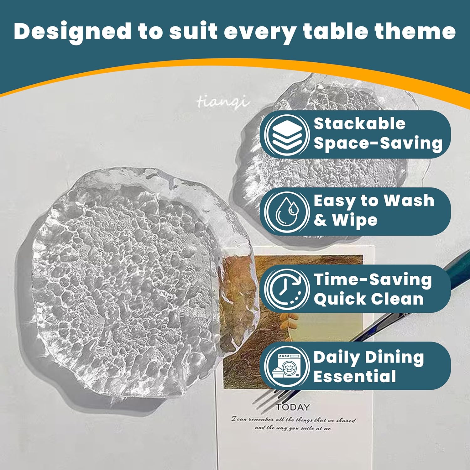Glass Plates (Clear, Large)