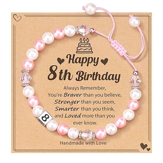 HGDEER 8 Year Old Girl Birthday Gift, Birthday Gifts for 8 Year Old Little Girls Jewelry Bracelets Gift 6-8 8-10