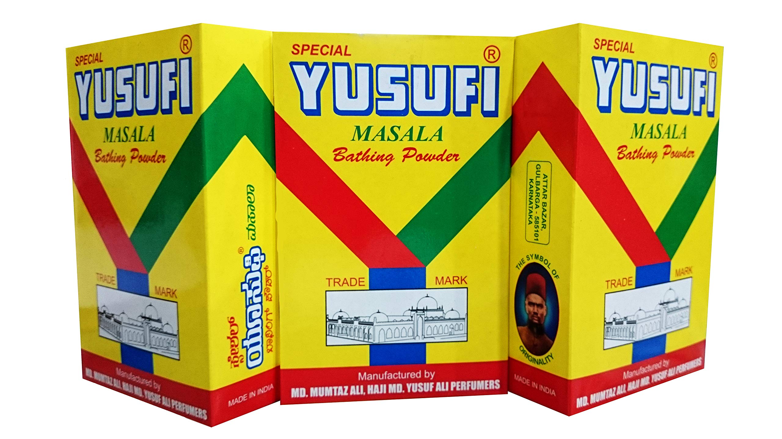 Yusufi Masala Herbal Bathing Powder - Pack of 3 - Each Box 100 gm
