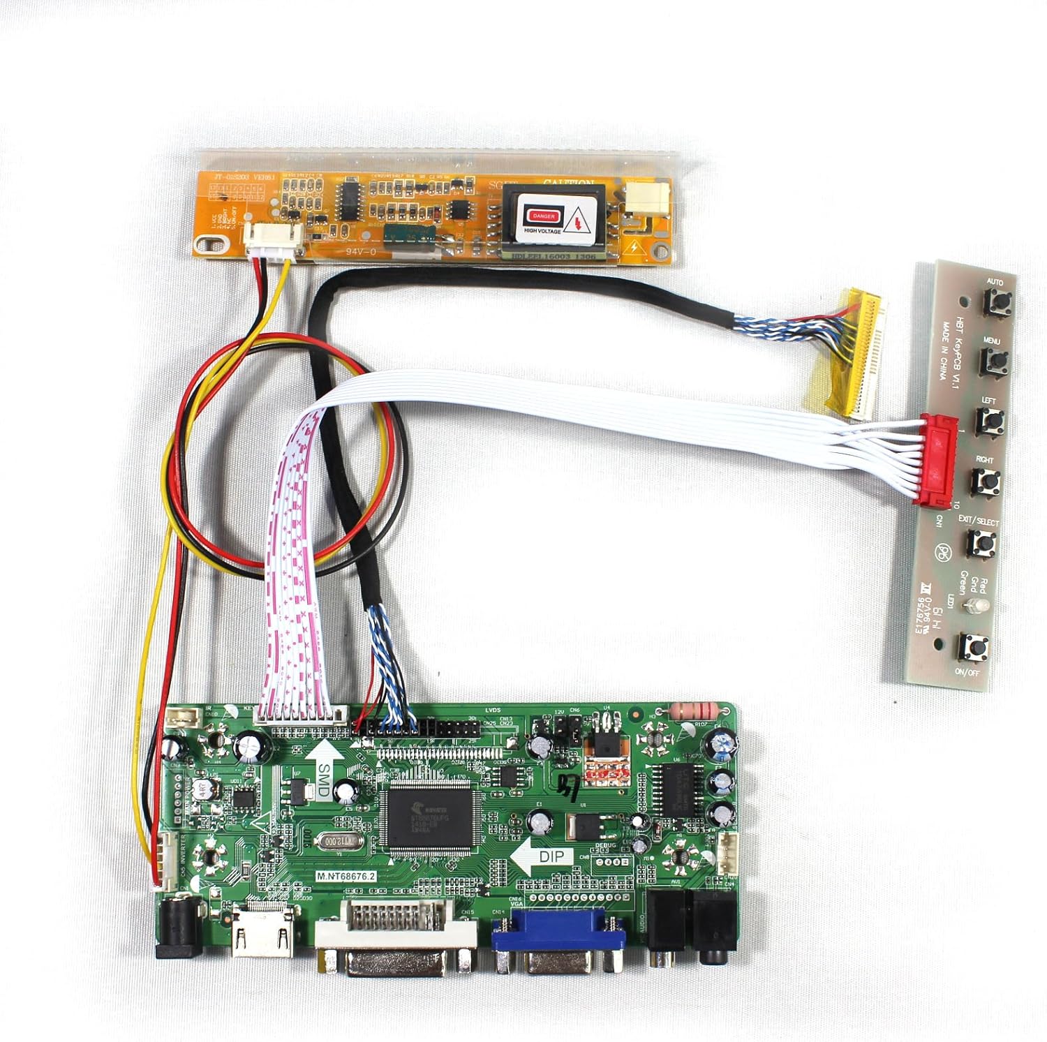 VSDISPLAY VGA DVI Audio LCD Driver Board for 14.1 LP141WX1 CLAA140WA01A 1280x768 LED 30Pin LCD Panel