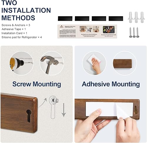 Miniatura 7 de ENOKING Soporte magnético para cuchillos para pared, potente soporte magnético para cuchillos de 10 pulgadas para refrigerador, tira magnética para