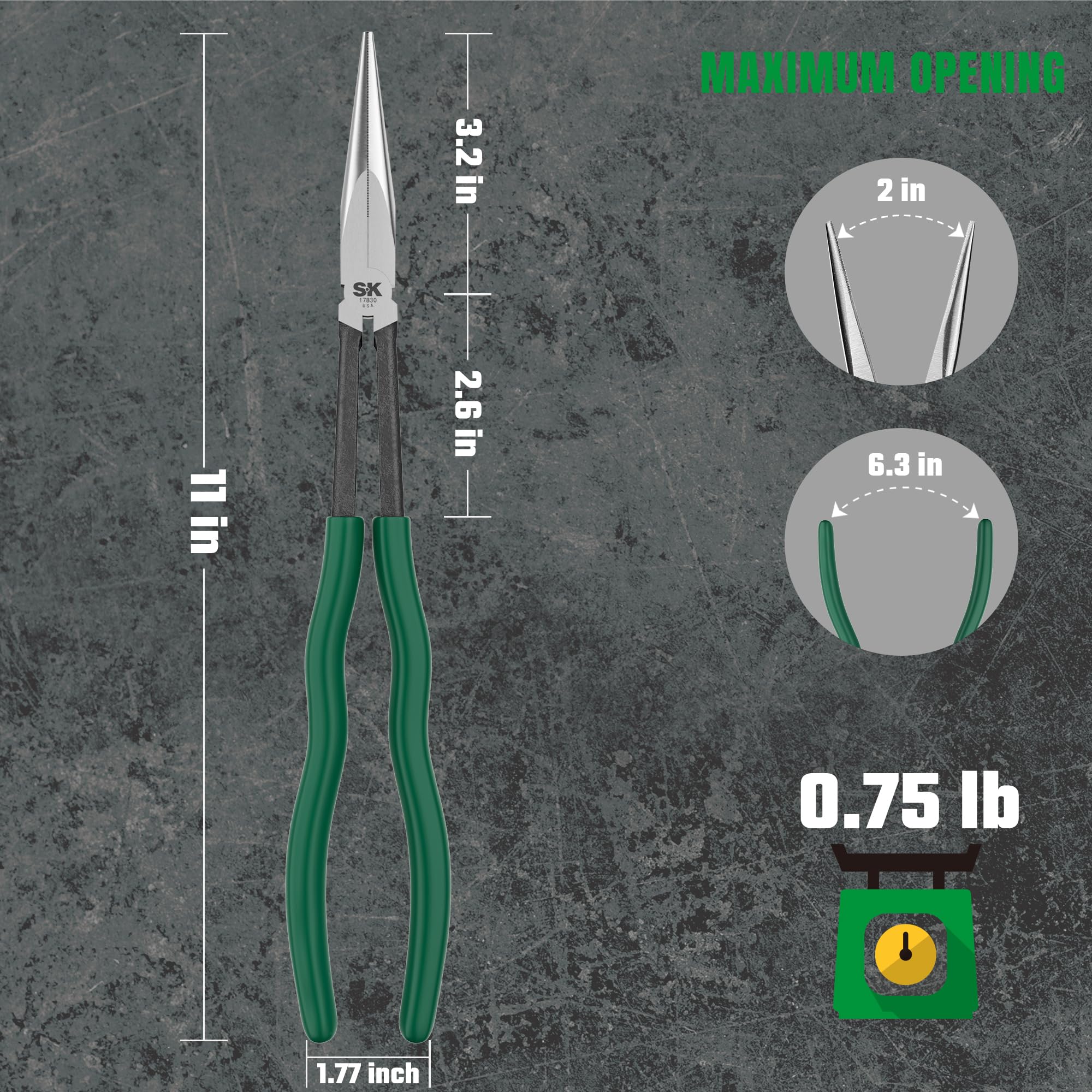 SK 17830 szczypce proste 28 cm
