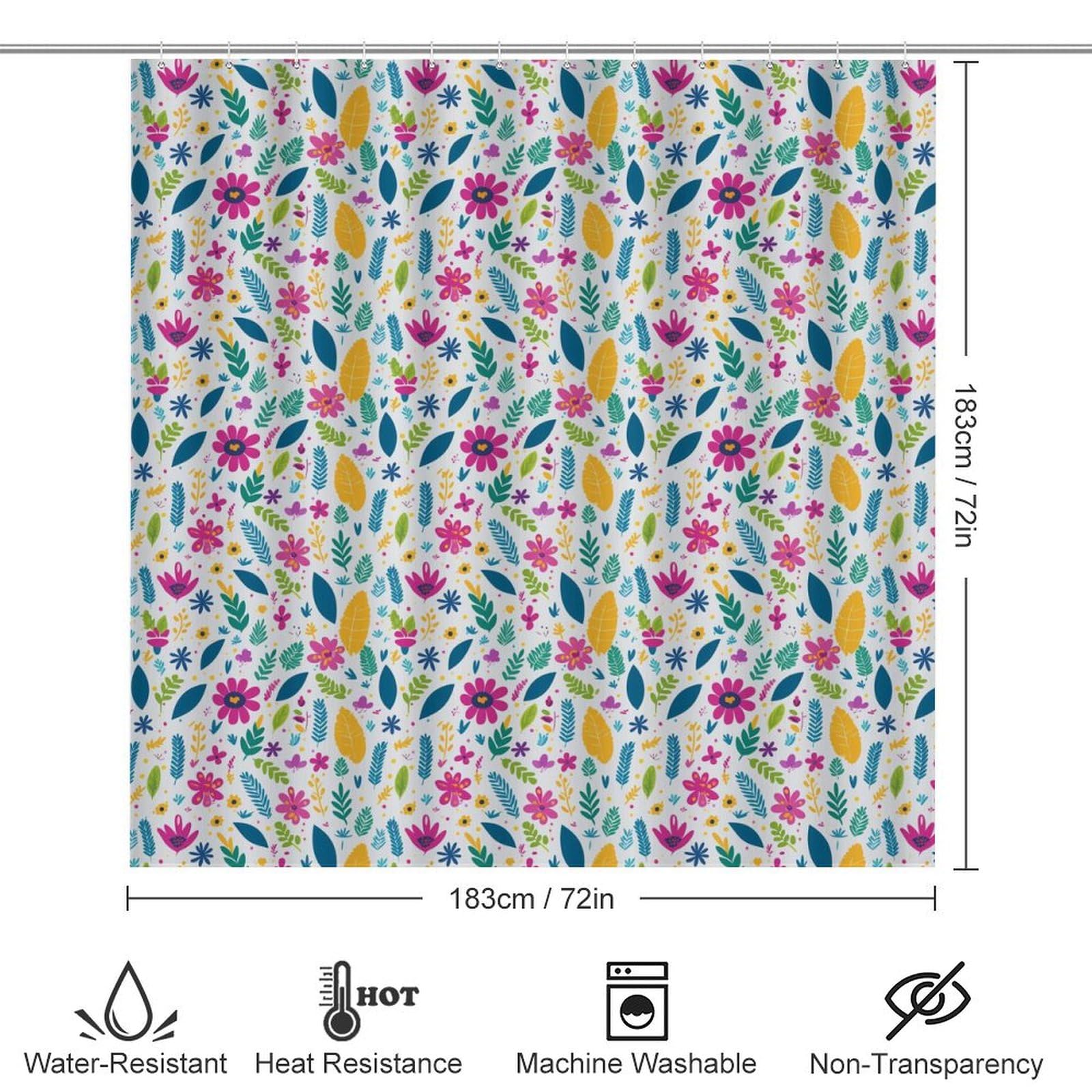 Flores y Plantas Baño de Cuatro Piezas Alfombra De Baño De Piedra, Antideslizante Y Resistente, Ideal para Baño Y Cocina 183×183cm
