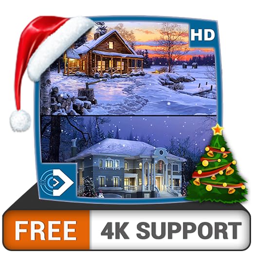 FREE Virtual Snowfall HD - Enjoy the beautiful scenery on your HDR 4K TV, 8K TV and Fire Devices as a wallpaper, Decoration for Christmas Holidays, Theme for Mediation & Peace