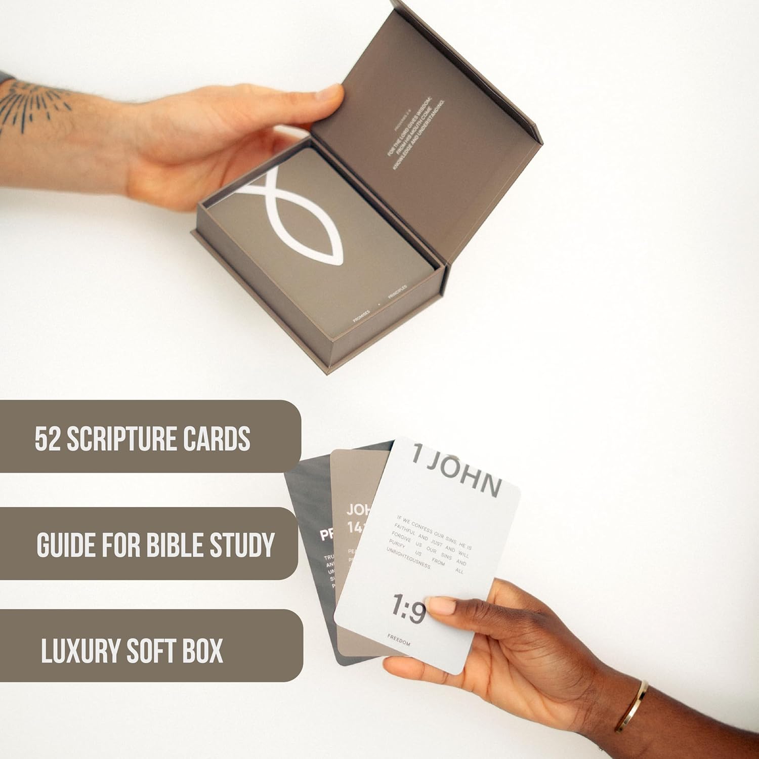 Premium Bible Study Tool with Scripture Cards & Scripture Guide NIV | Bible Verse Cards Prayer Cards | Daily Scripture Study | Christian Faith Gift for Women, Men, Family & Friends