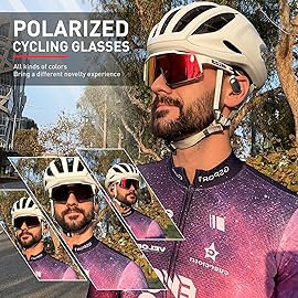 KAPVOE Polarized Glasses UV Protection for Men Women Cycling Sunglasses TR90 Frame Bicycle Mountain Bike Glasses Baseball MTB Running Riding Accessories 10