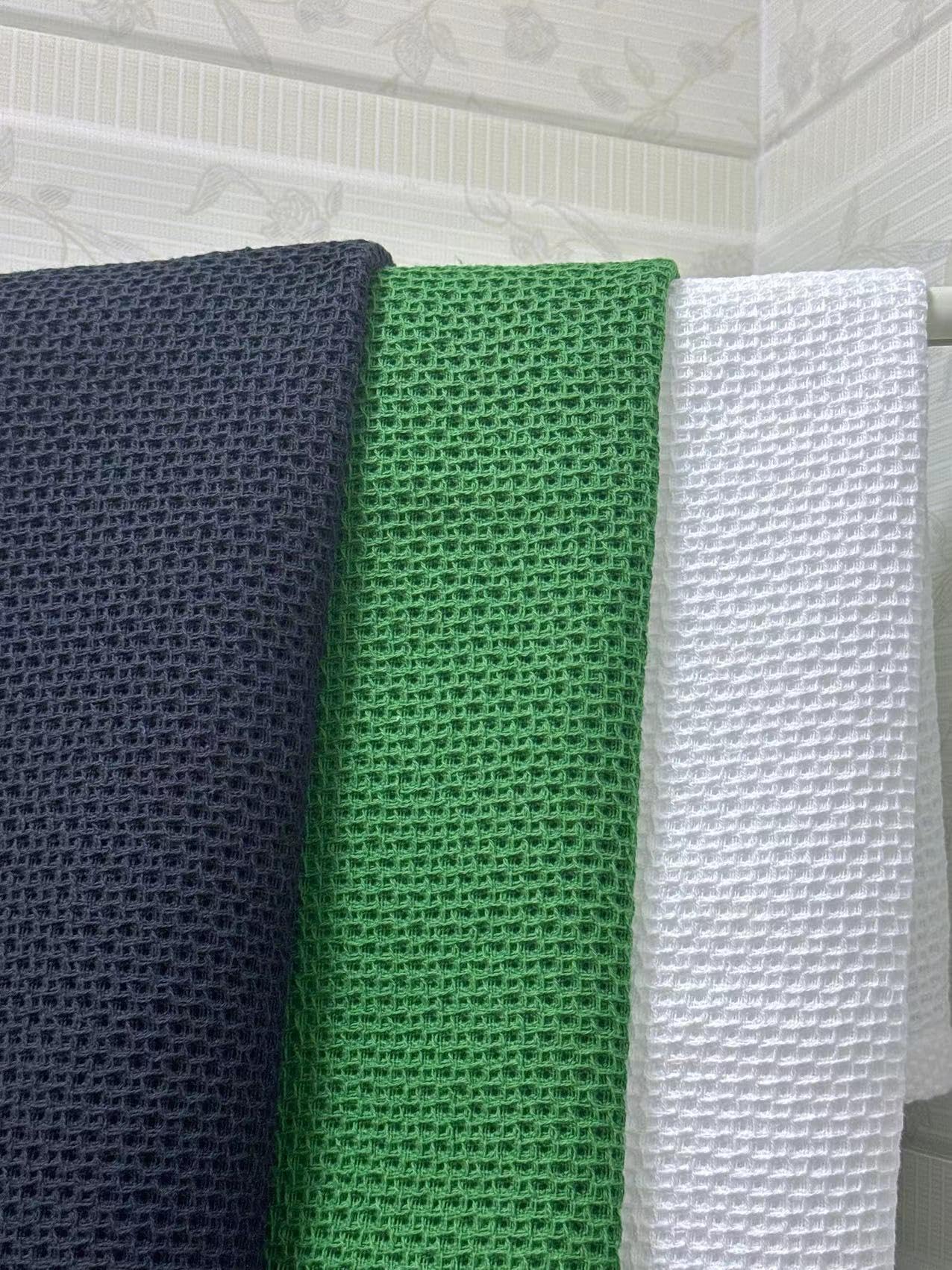 Mia'sDream Set di asciugamani da cucina e strofinacci in cotone, strofinacci da cucina a nido d'ape, per asciugare i piatti da cucina, morbidi e assorbenti, 33 x 71 cm, confezione da 3 (nero)