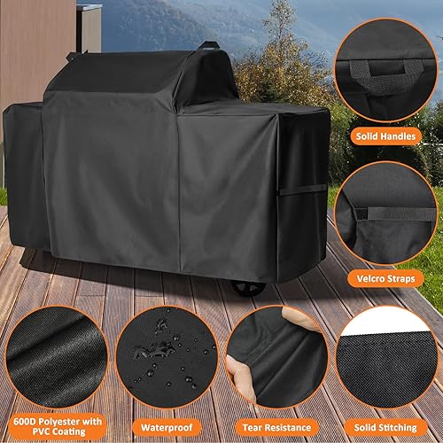 Vista 52 de Funda para parrilla Traeger Ranger, para parrilla Traeger Scout, para parrilla Blackstone de 17 pulgadas, accesorios de cubierta de parrilla