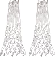 Sanung 2-Pack Basketball Net Replacement - 12 Loops All-Weather Polyester Anti-Whip with Carrying Bag for Home & Standard Hoops
