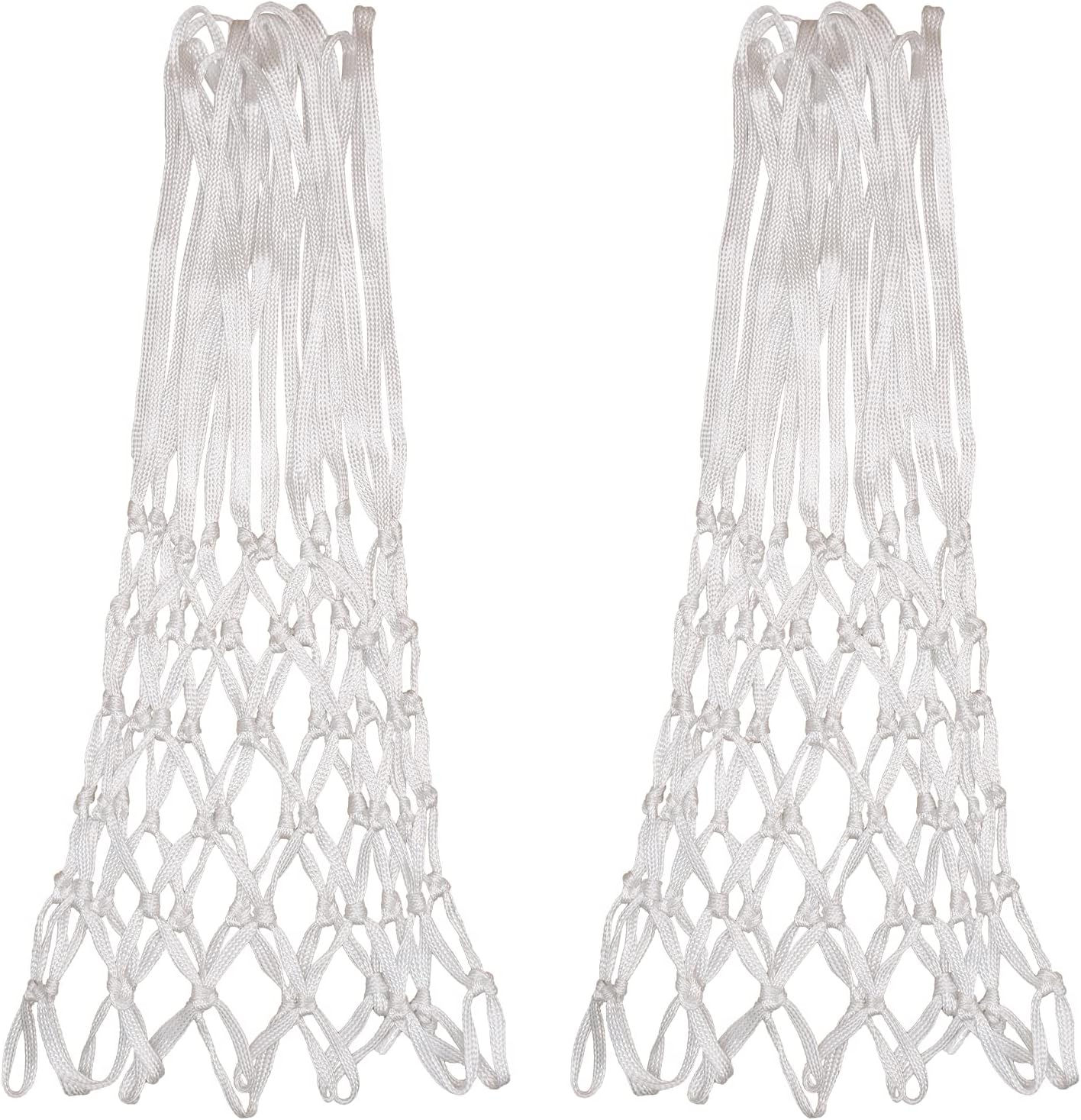 Sanung 2 Pack Basketball Nets Replacement 12 Loops Rim All-Weather Polyester Anti Whip with Carrying Bag for Standard Size and Home Use Basketball Hoop