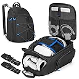 PGmoon Carrying Case Compatible with Oculus Meta Quest 2/Quest 3/Quest 3S/VR Elite Strap, Travel Storage Bag Backpack with Separate Room for Touch Controllers and Multi-Pockets (Patent Design)