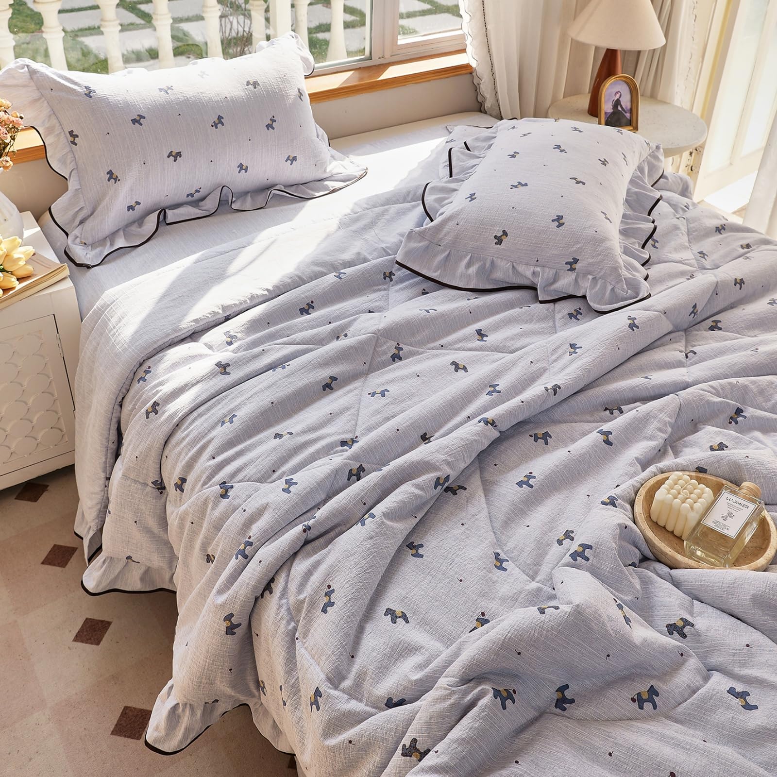 Odot Edredón Sin Funda 2.5 TOG Single A King (Caballo,180x220cm) | Relleno Nórdico Verano Edredón Ligero y Transpirable Lavable a Máquina y Secado Rápido para las Noches Cálidas de Verano