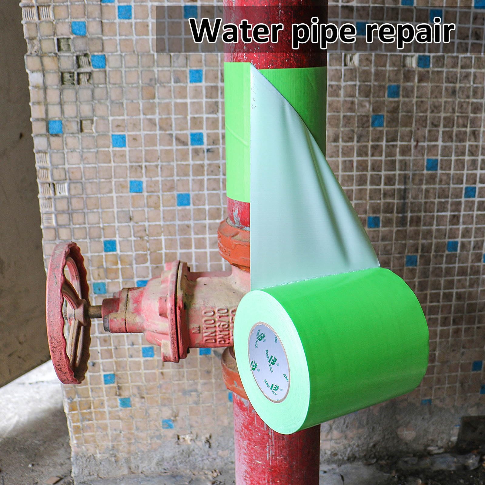 BOMEI PACK Cinta adhesiva de tela verde claro, 150 mm x 50 m, reforzada, resistente al agua, cinta adhesiva resistente para fijar reparaciones, manualidades, etiquetado, cajas de sellado para trabajos