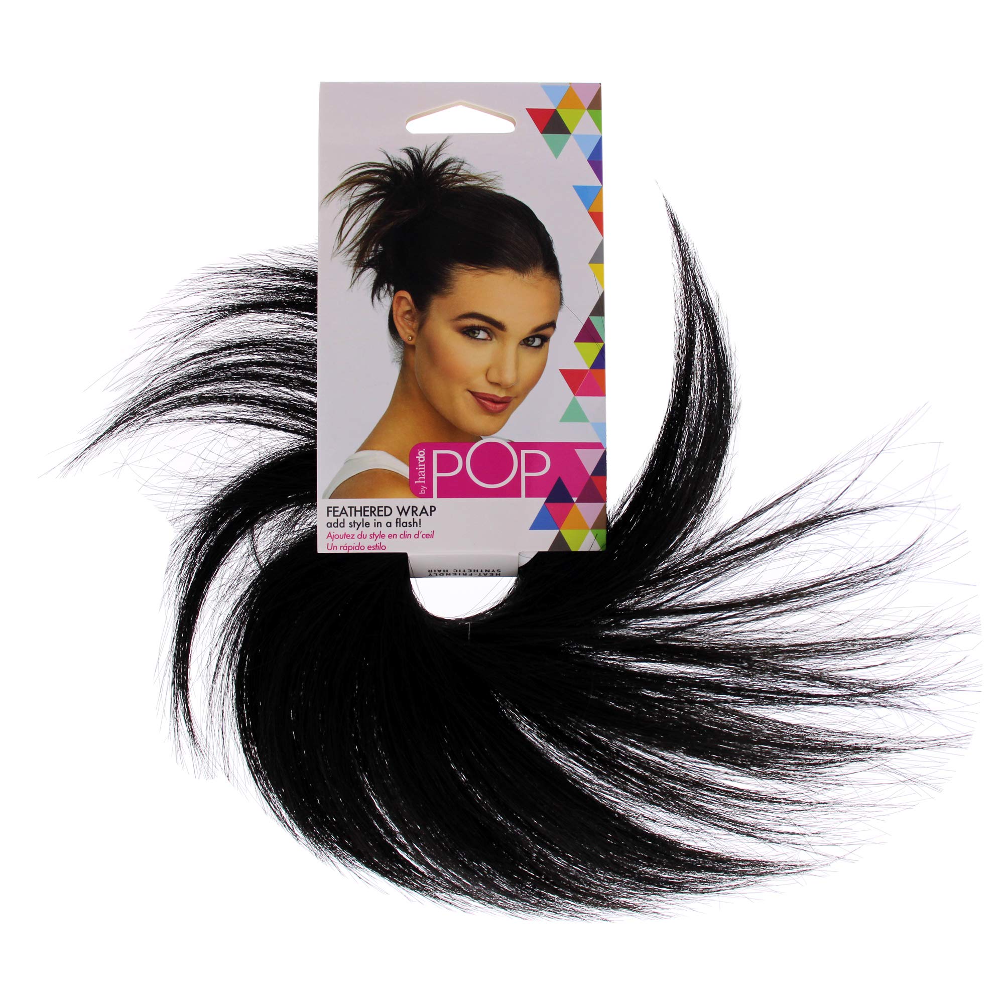 Hairdo Pop Feather Wrap, R2 Ebony R2 Ebony 1 Count (Pack of 1)