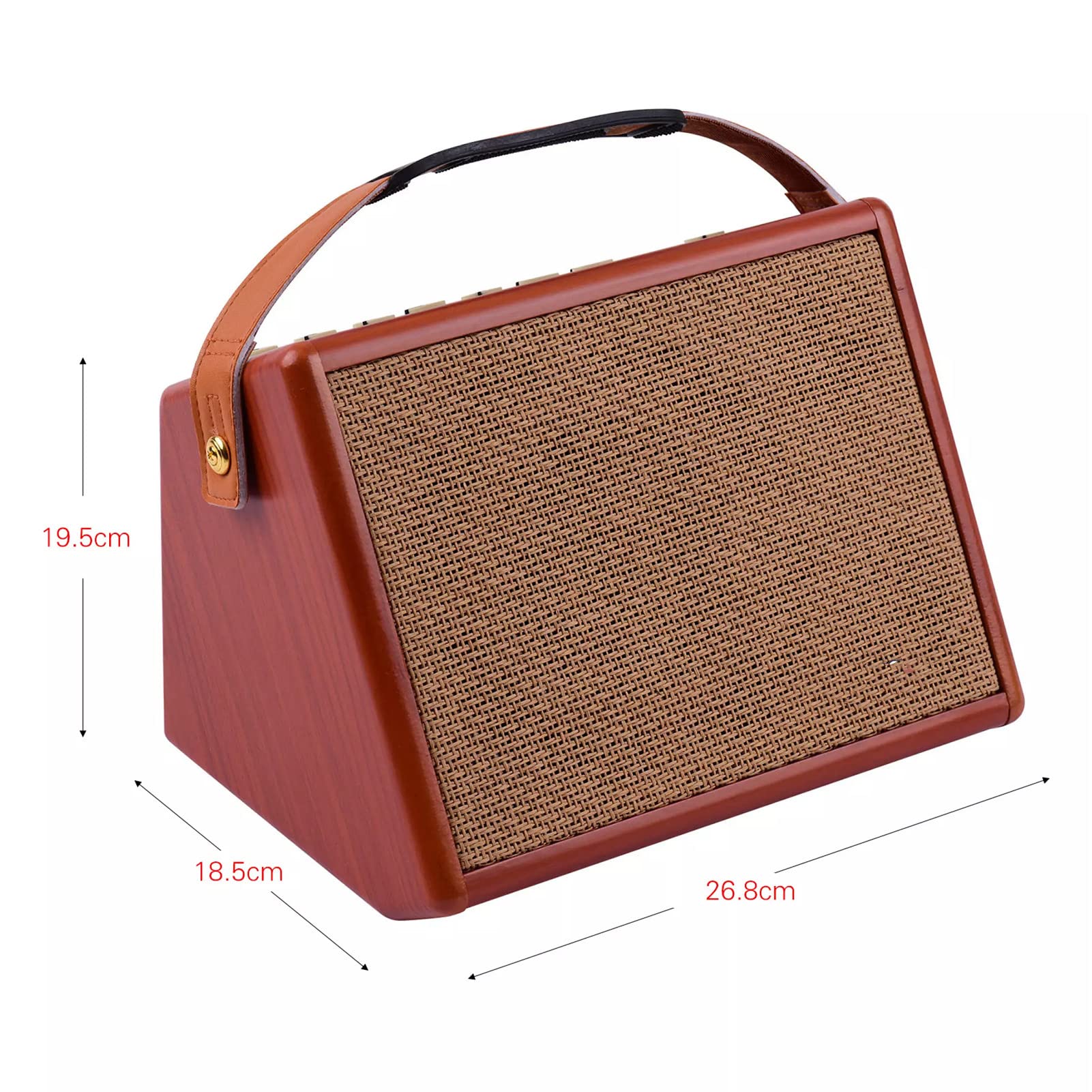 Btuty - Amplificatore per Chitarra Acustica da 25 W Ricaricabile Altoparlante Wireless BT, Controllo Indipendente del Riverbero, del Volume del tono dei Bassi e degli acuti con Ingresso