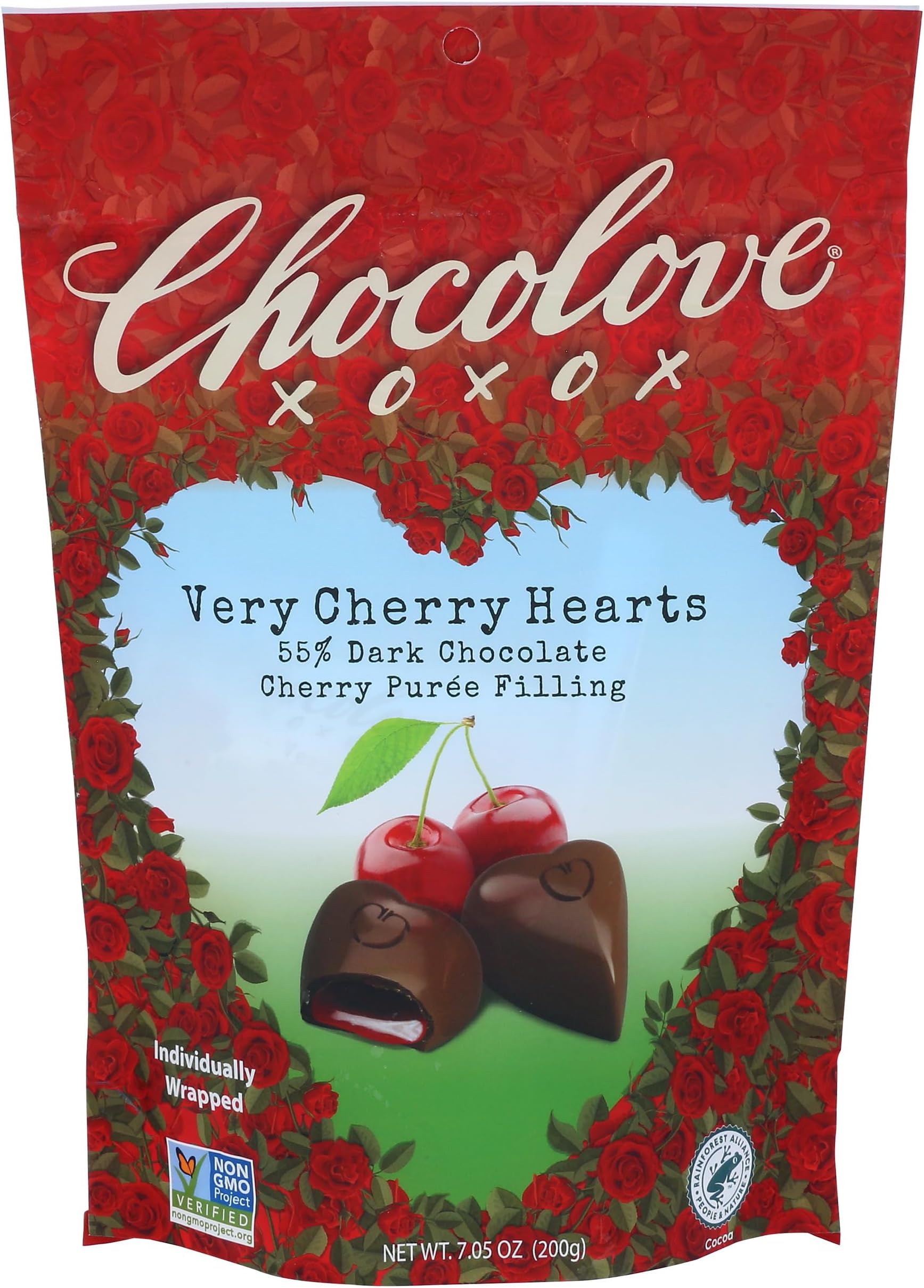 Amazon.com: CHOCOLOVE Very Cherry Dark Chocolate Hearts, 7.05 OZ ...