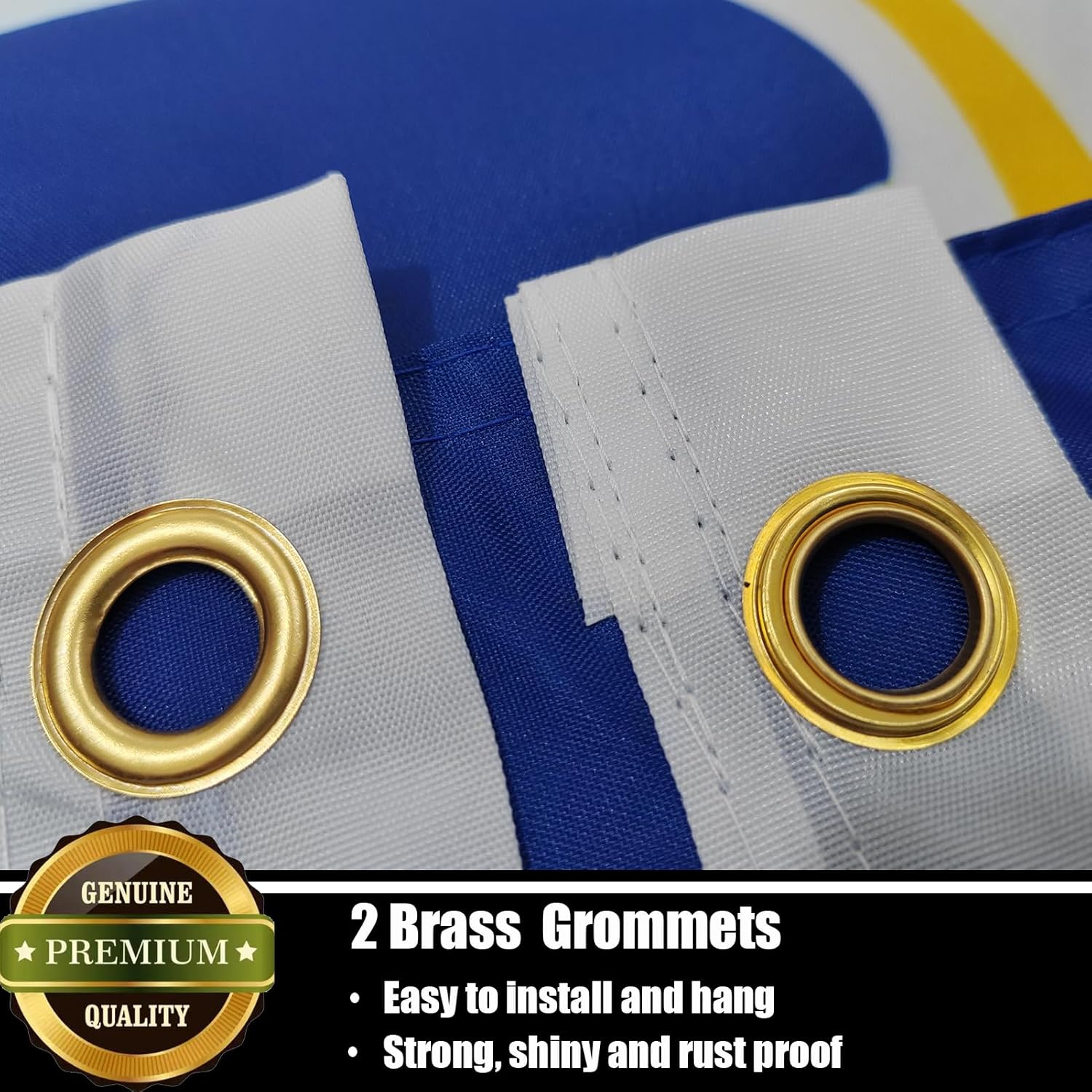 Connecticut Flag 3x5 FT Sturdy for Outside, Heavy Duty 3Ply Polyester Connecticut State Flags Outdoor, Double Sided Long Lasting CT State Flag Brass Grommets - Image 3