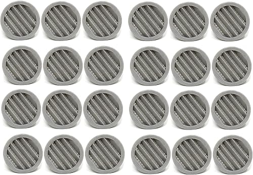 Vista 31 de 2.5 "rejilla redonda de plástico Soffit rejilla de ventilación de aire para reptiles cubierta (6, blanco)