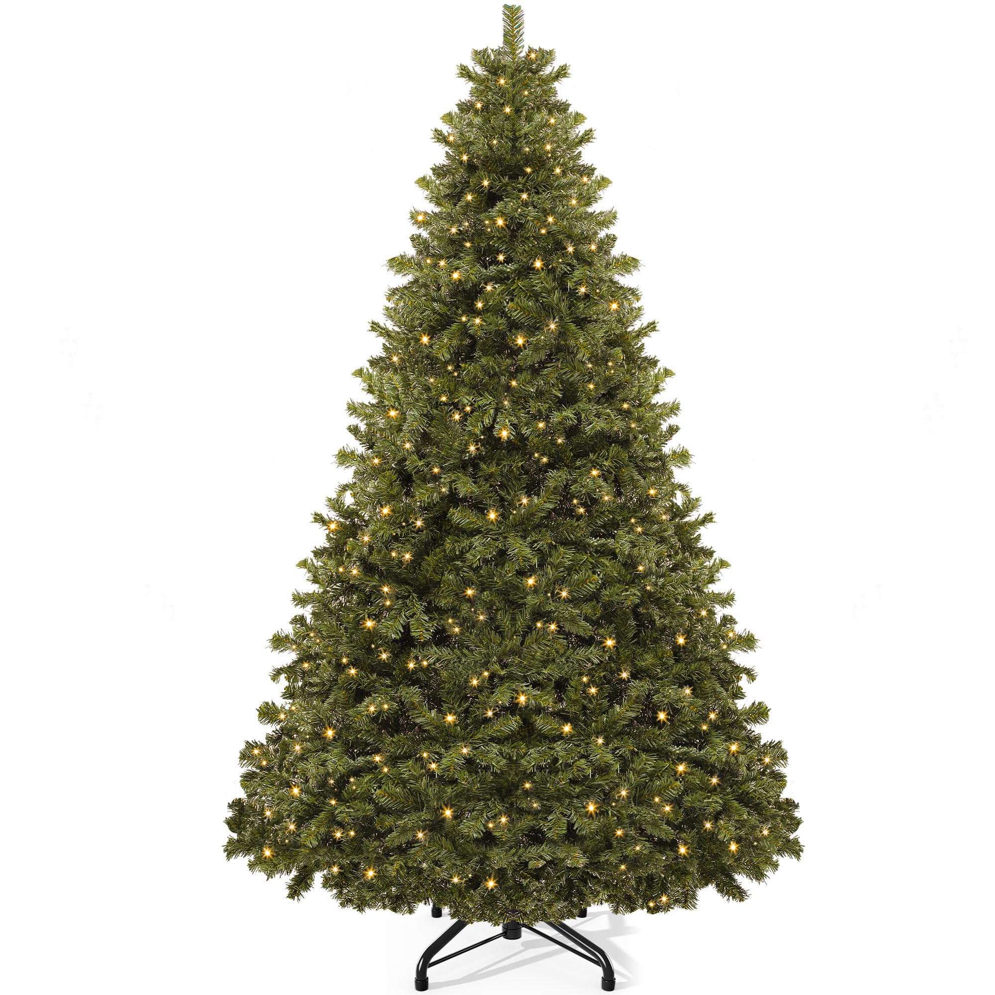 YITAHOME Pre-Lit Green Artificial Christmas Tree 6ft, Prelit Spruce Christmas Tree for Home, Office, Party Decoration with 880 Branch Tips and 250 Lights, Green