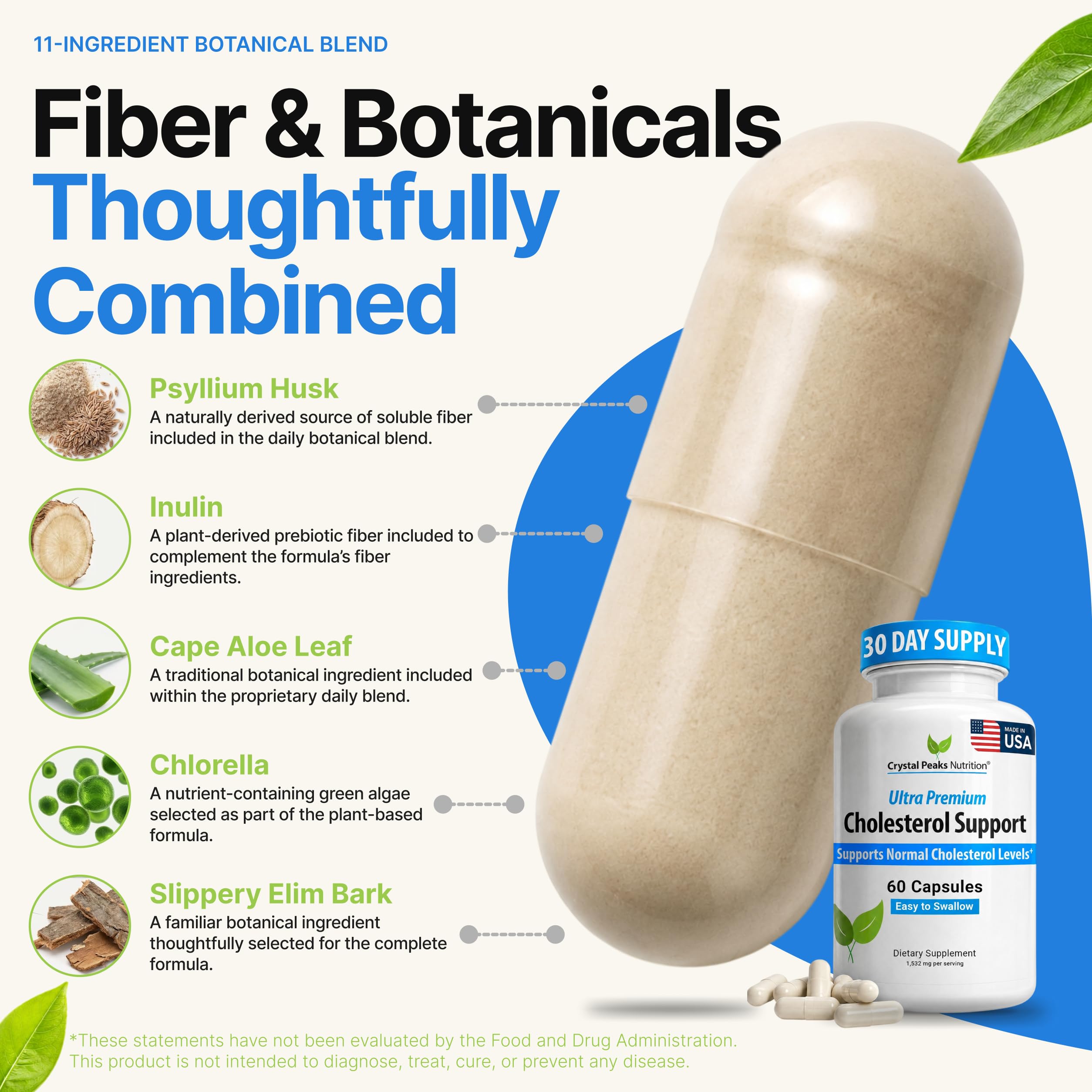 Cholesterol Supplement - All-Natural Ingredients to Support Normal Colesterol Levels. Supports Optimal Circulation. 60 Capsules — Amazon image 4