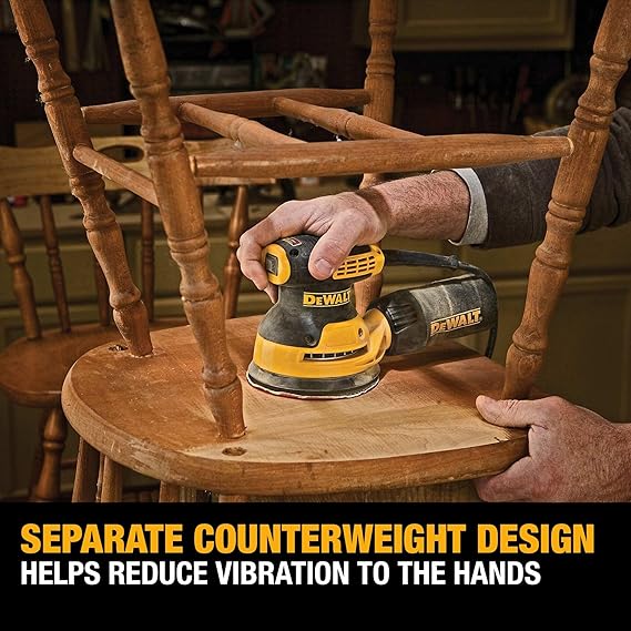 DEWALT Orbital Sander, 5 Inch Palm Sander Tool, 12,000 OPM (DWE6421)