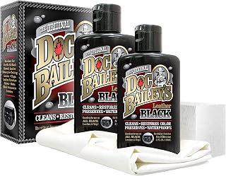 Black Leather Color Restorer - Pack of 2 (4oz) - Leather Cleaner and Conditioner for Shoes, Jackets, Saddle Bags, Rubber Trim & Vinyl Repair - Protects & Waterproofs with Lanolin Oil