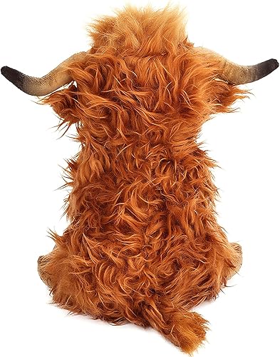 Miniatura 9 de Juguete de peluche de vaca de las Highland, lindo peluche esponjoso de vaca de las tierras altas, peluche de vaca de granja, regalos de decoración