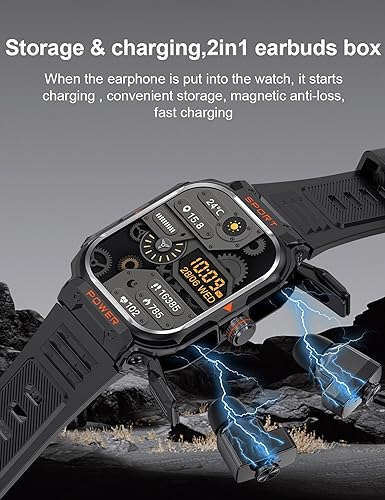 Miniatura 9 de ZJX Reloj inteligente con auriculares, pantalla táctil HD de 2.01 pulgadas, reloj inteligente deportivo para hombre y mujer, para iPhone y Android,