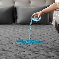 Vista 9 de SLEEP ZONE Protector de Colchón Impermeable Almohadilla Twin Lavable a Máquina, Cubrecolchón Transpirable con Bolsillos Profundos, Uso en Todas