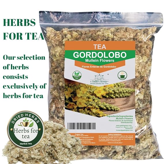 Mullein Flowers Dried | Herbal| GORDOLOBO, Mexican Mullein Flowers (4oz)