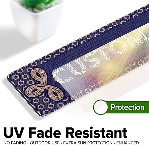 Miniatura 872 de My Sign Center - Letrero personalizado, 11 colores de fuente, 13 estilos de fuente, 4 opciones de agujero, 22 tamaños, 8 x 32 pulgadas, sin óxido,