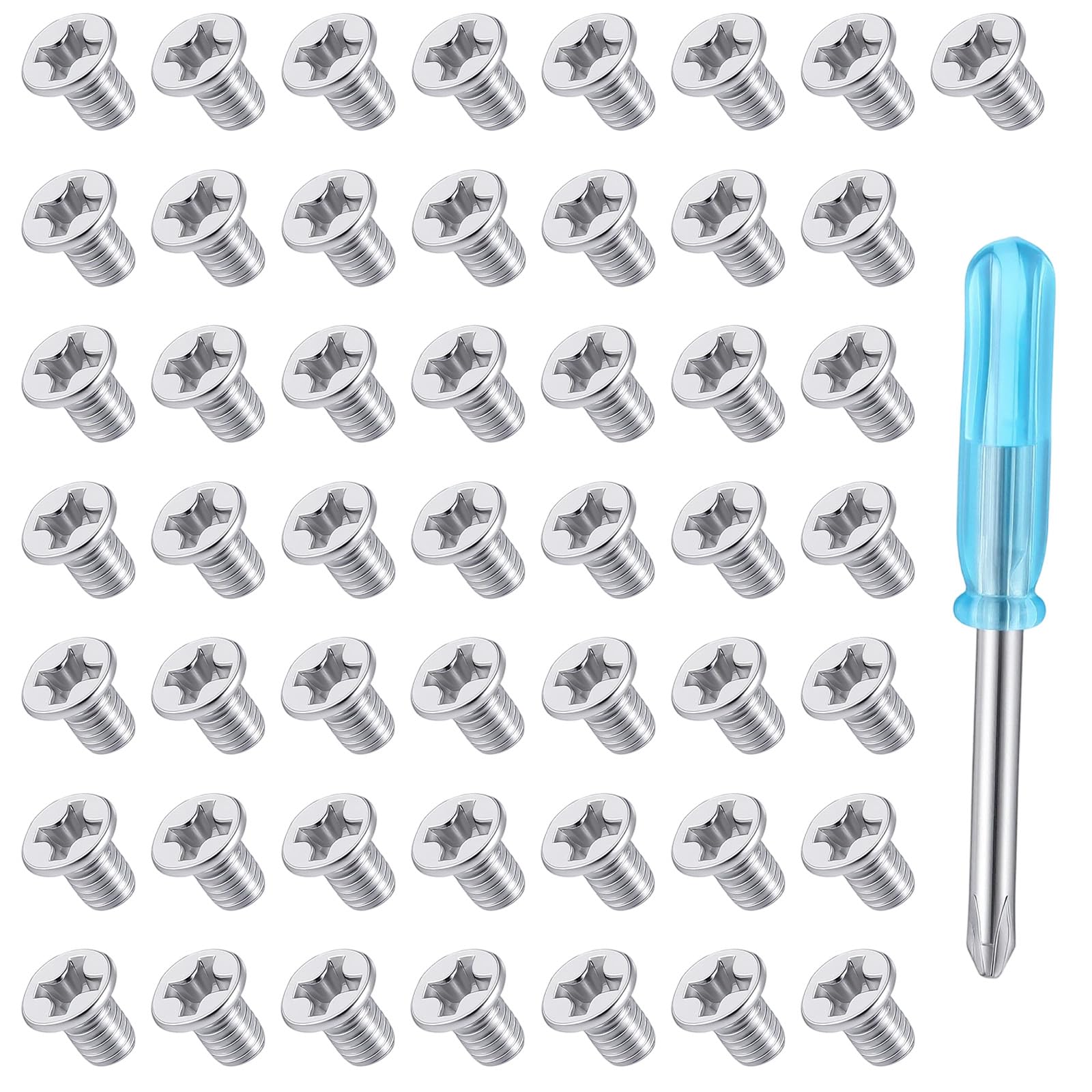 50 Pcs 2.5 inch Hard Drive Screws with 1 Pcs Screwdriver M3 x 5 mm Phillips Flat-Head Screw Replacement Stainless Mounting Screw Flat Phillips Head Hard Drive Screws for Computer PC Laptop Case Silver-image-18