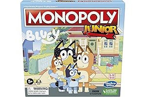 Monopoly Junior: Bluey Edition Board Game for Family Game Night