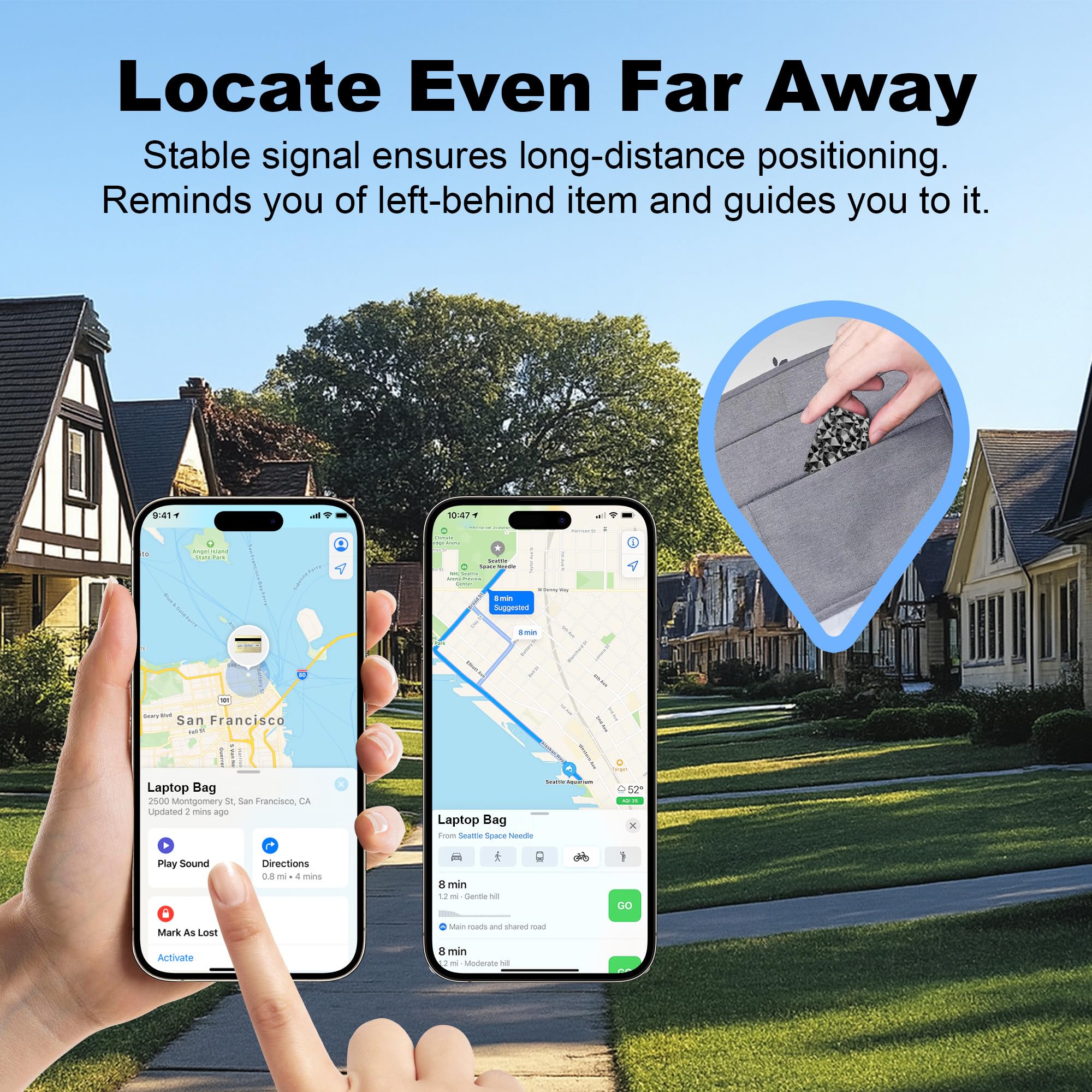 Portafoglio Tracker Card per Apple Find My (solo iOS), Bluetooth Smart Card Wallet Finder, IP68 impermeabile, 1,6 mm Slim Card Tracker per portafoglio, chiavi, etichette bagagli, passaporto, nero