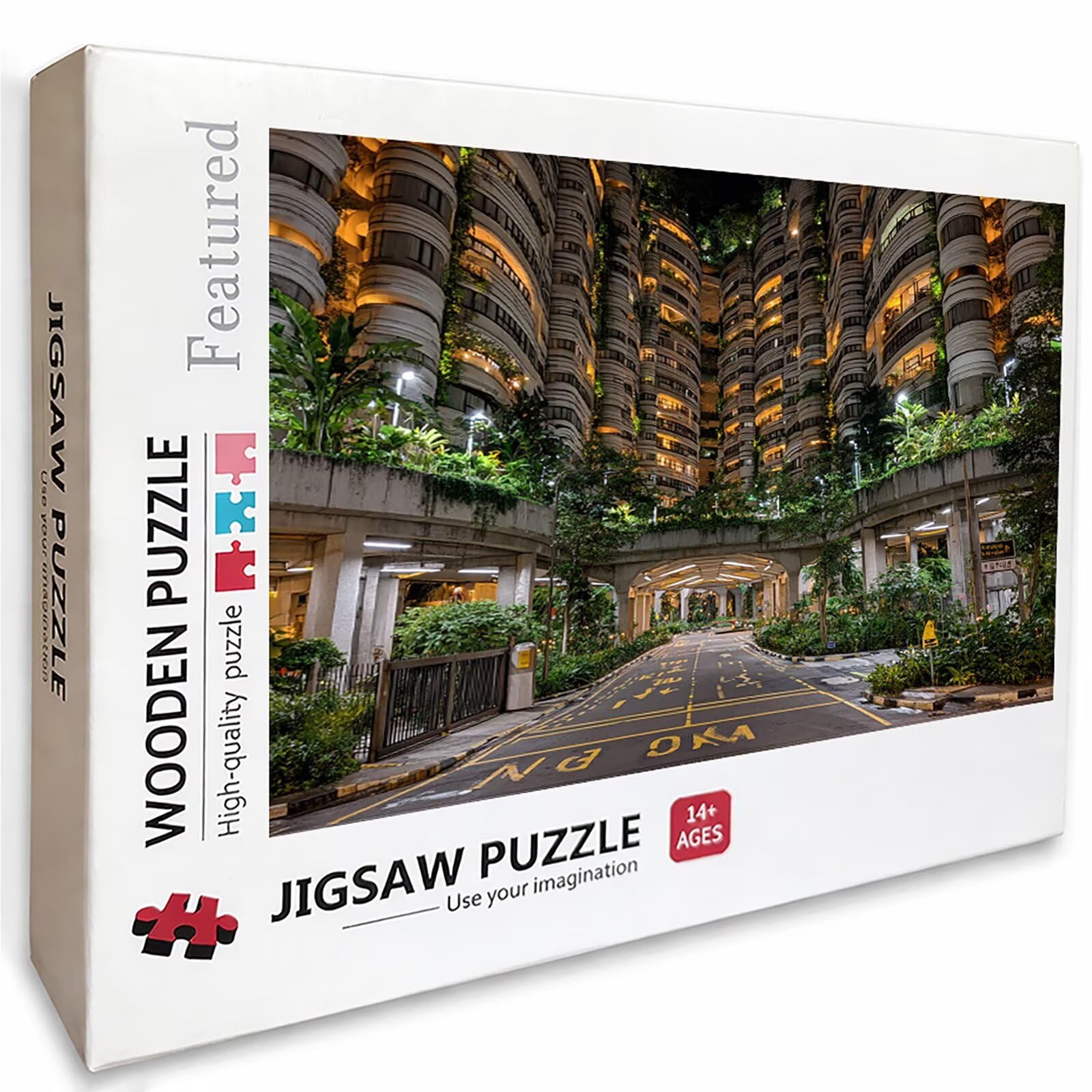 Puzzle 5000 elementów dla dorosłych, architektura, drewniane puzzle, 155 x 104 cm, części ściśle do siebie pasują, dla mężczyzn, kobiet, starszych, seniorów, dekompresyjnych, letnich dekoracji