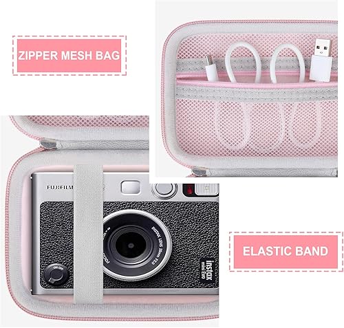 Miniatura 4 de Estuche rígido de transporte para cámara instantánea Fujifilm Instax Mini EVO, estuche de almacenamiento de viaje para impresora Instax Mini con