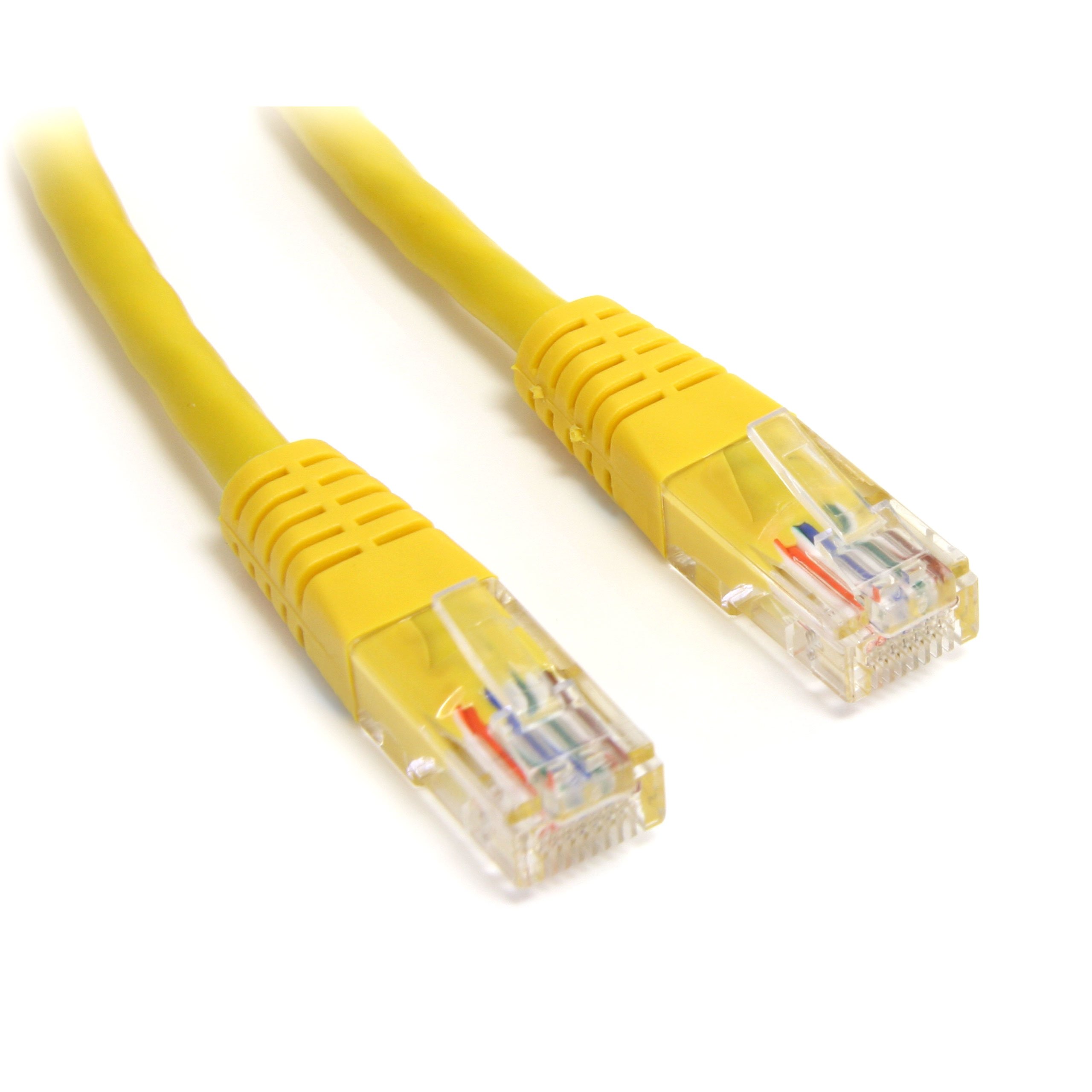 StarTech.com 1 ft. (0.3 m) Cat5e Ethernet Cable - Power Over Ethernet - Molded - Yellow - Ethernet Network Cable (M45PATCH1YL)