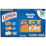 Lance Sandwich Crackers, Variety Pack, 3 Flavors, 10 Individually Wrapped Packs, 6 Sandwiches Each Variety Pack 1.39 Ounce (Pack of 10)