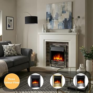 Endeavour Fires Flamborough 48 Inch Electric Fireplace Suite with Surround [Energy Class A+++]