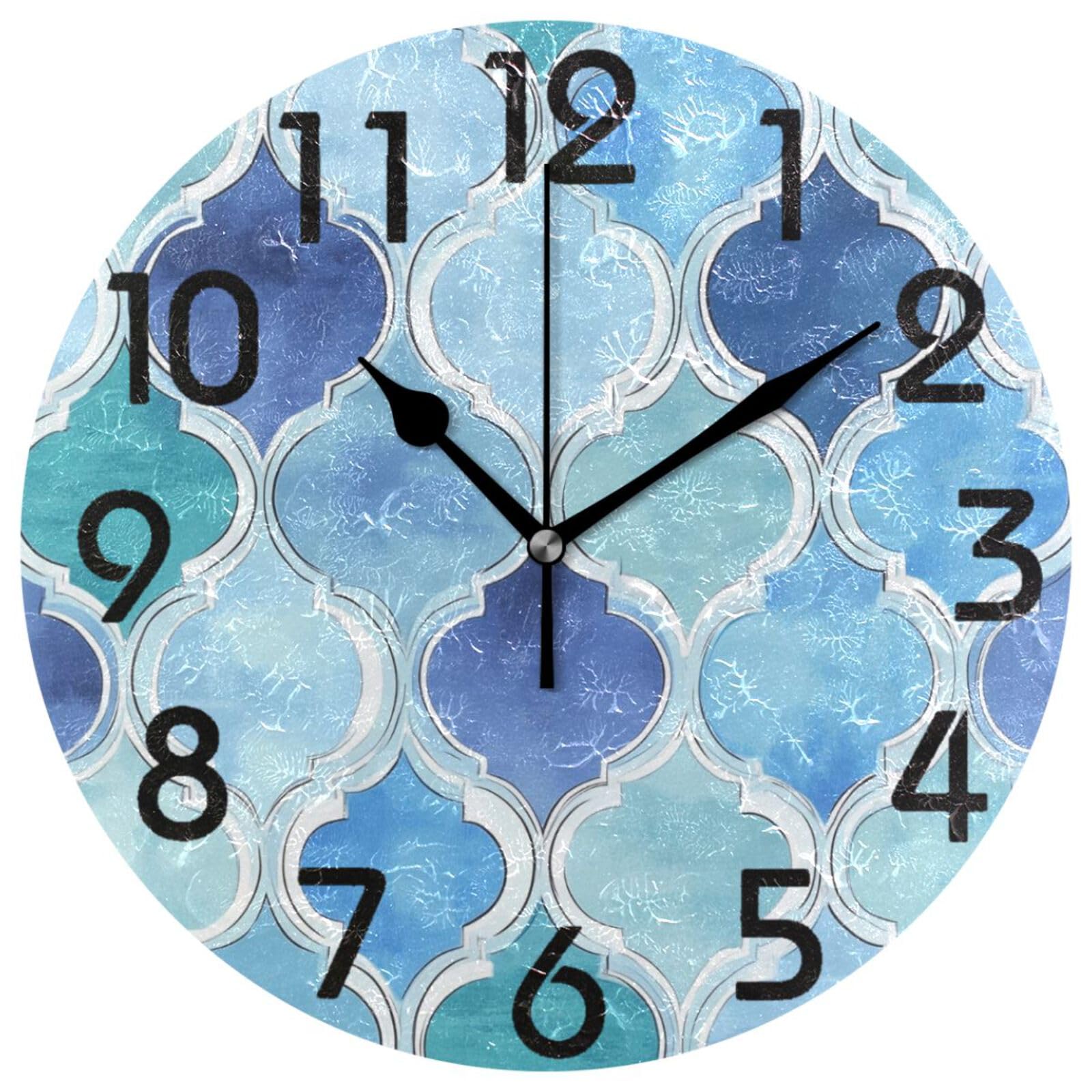 Horloge murale sans tic-tac ronde pour supprimer les bruits de la chambre