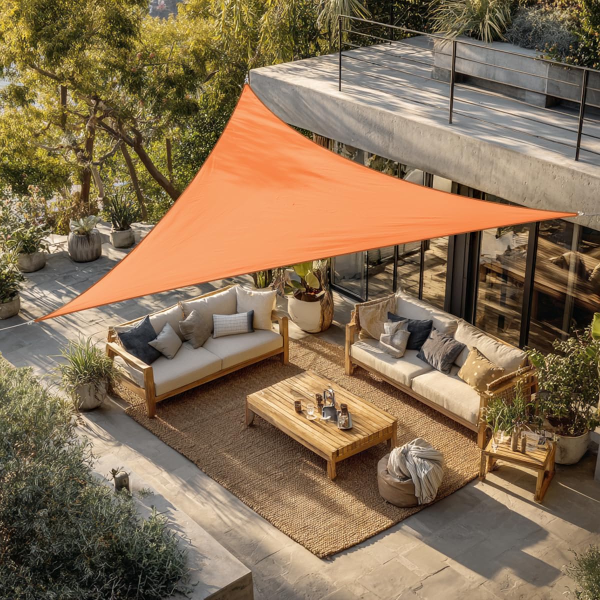 Green Bay Sun Shade Sail Outdoor Garden Patio Party Sunscreen Awning Canopy 98% UV Block Triangle Cream With Free Rope(3x3x3m) — view 15