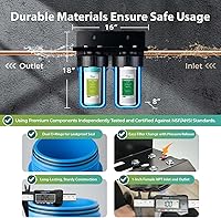 Vista 4 de iSpring Heavy Metal Whole House Water Filter System, Reduce 99% Chlorine, Lead, Sediment & Odor, 5-Layer Whole House Water Filter, SGS-Tested, 10” x